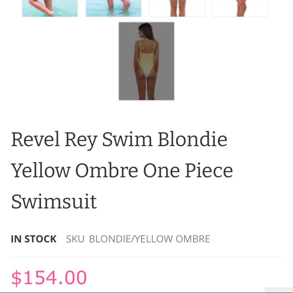 NEW; Revel Rey Swim Blondie Yellow Ombre 👙 - Picture 11 of 11